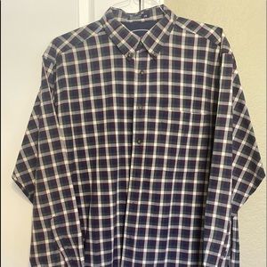 Haggar Mens Plaid Shirt Size Large